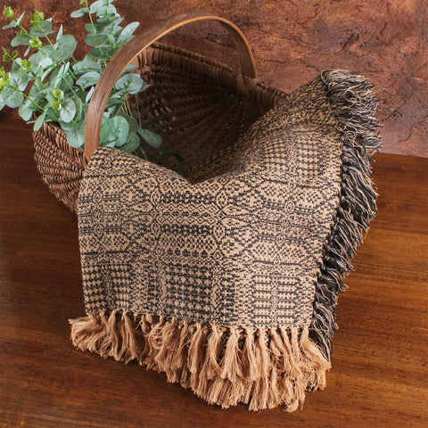 Shop the Birmingham Jacquard Afghan (50x60) at Allyson’s Place. A rustic black and nutmeg jacquard weave throw, perfect for primitive, country, and farmhouse décor. Cozy, stylish, and timeless.