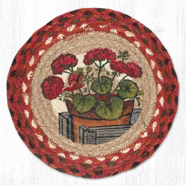 MSPR-309 Garden Geranium Printed Round Trivet 10"x10"