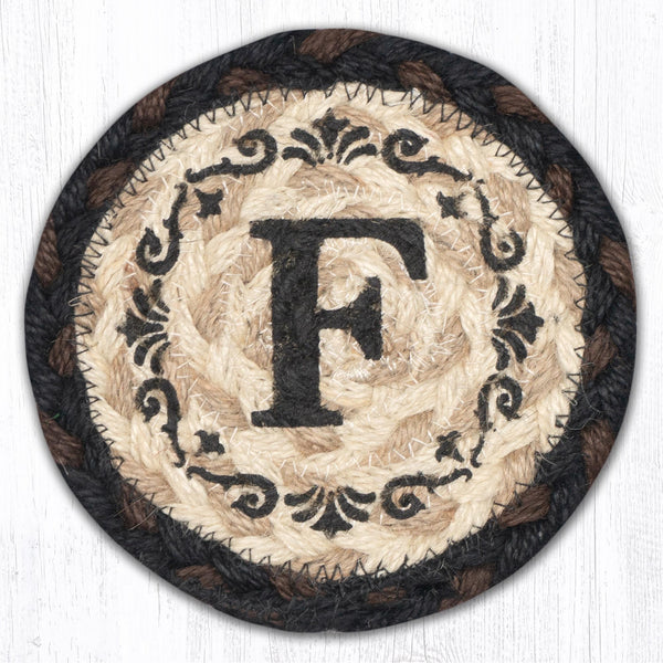 IC-313 F Monogram Printed Coaster 5"x5"