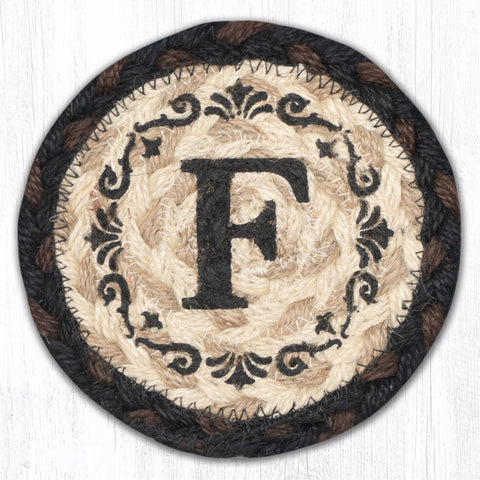 IC-313 F Monogram Printed Coaster 5"x5"