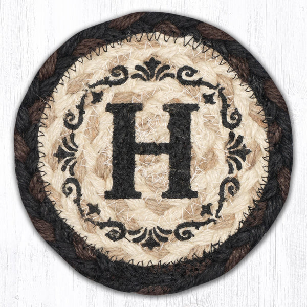 IC-313 H Monogram Printed Coaster 5"x5"