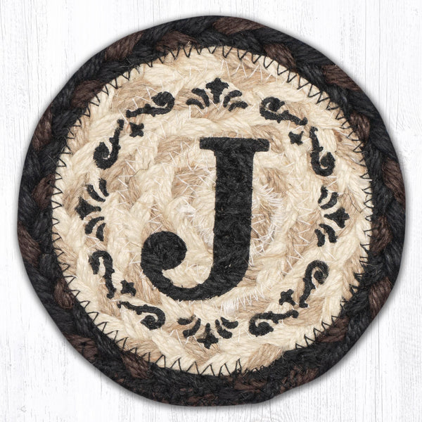 IC-313 J Monogram Printed Coaster 5"x5"
