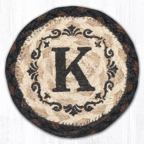IC-313 K Monogram Printed Coaster 5"x5"