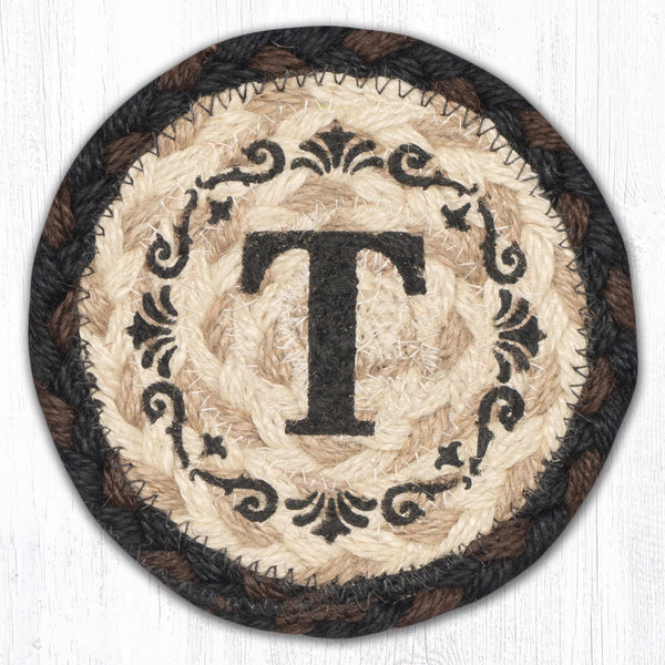 IC-313 T Monogram Printed Coaster 5"x5"
