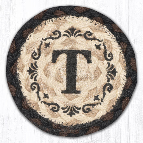 IC-313 T Monogram Printed Coaster 5"x5"
