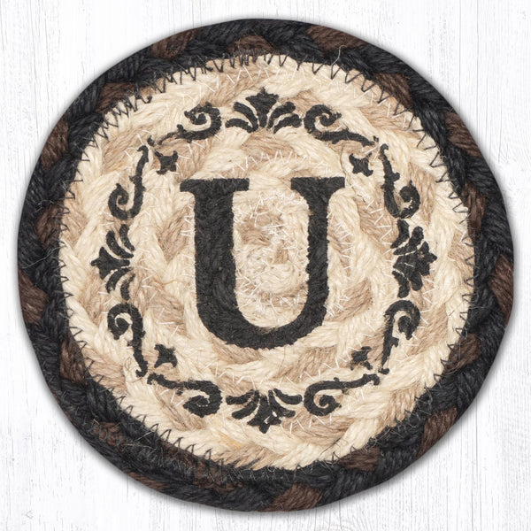 IC-313 U Monogram Printed Coaster 5"x5"