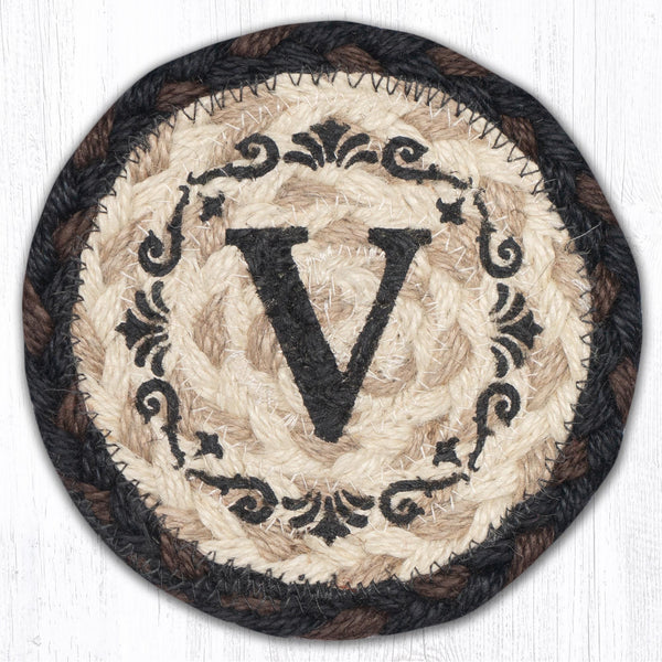 IC-313 V Monogram Printed Coaster 5"x5"