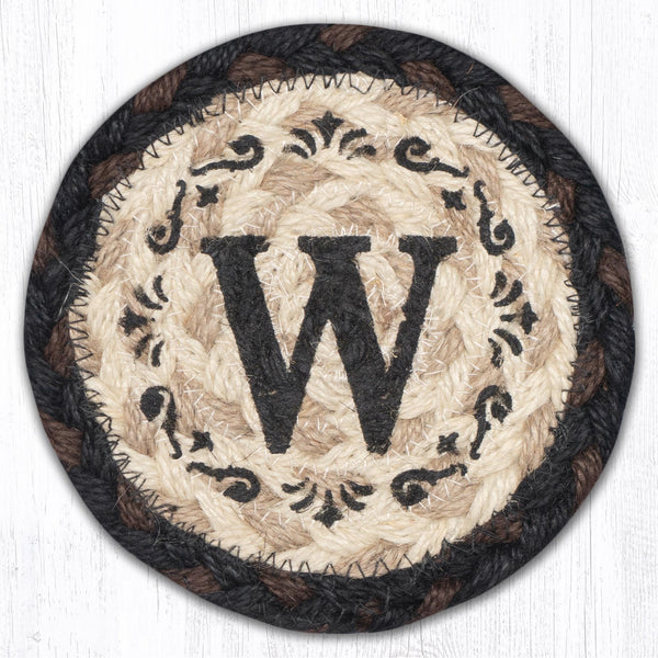IC-313 W Monogram Printed Coaster 5"x5"