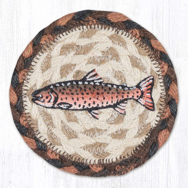 IC-10 Red Salmon Printed Coaster 5"x5"