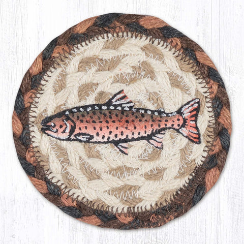 IC-10 Red Salmon Printed Coaster 5"x5"
