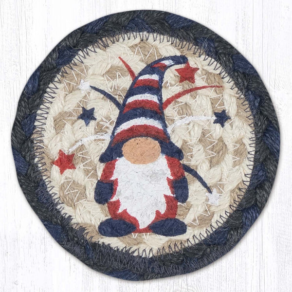 IC-15 Patriotic Gnome Printed Coaster 5"x5"