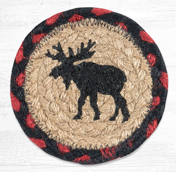IC-19 Black Moose Printed Coaster 5"x5"