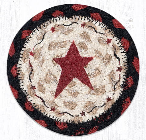 IC-19 Primitive Star Burgundy Printed Coaster 5"x5"