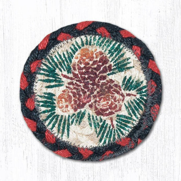 IC-19 Pinecone Printed Coaster 5"x5"