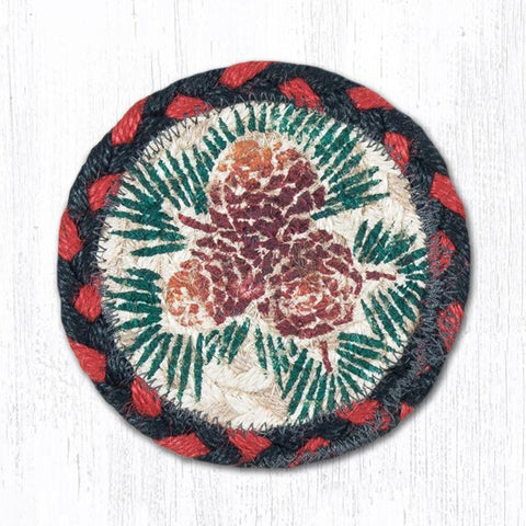 IC-19 Pinecone Printed Coaster 5"x5"