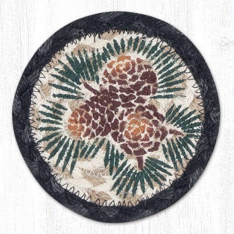 IC-025A Pinecone Printed Coaster 5"x5"