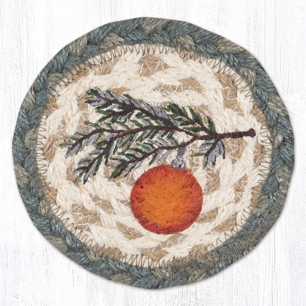 IC-25 Ornament on Branch Printed Coaster 5"x5"