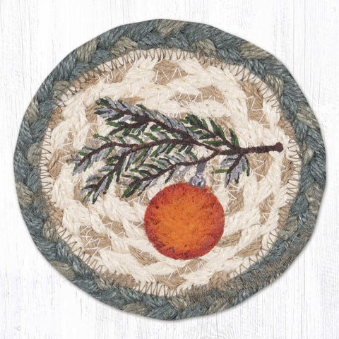 IC-25 Ornament on Branch Printed Coaster 5"x5"