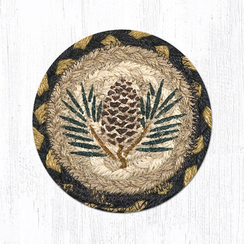 IC-43 Pinecone Printed Coaster 5"x5"