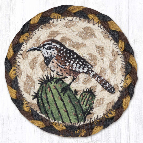 IC-51 Cactus Wren Bird Printed Coaster 5"x5"