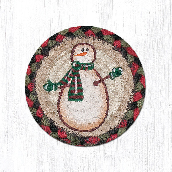 IC-81 Moon & Star Snowman Printed Coaster 5"x5"