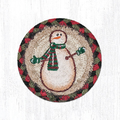 IC-81 Moon & Star Snowman Printed Coaster 5"x5"