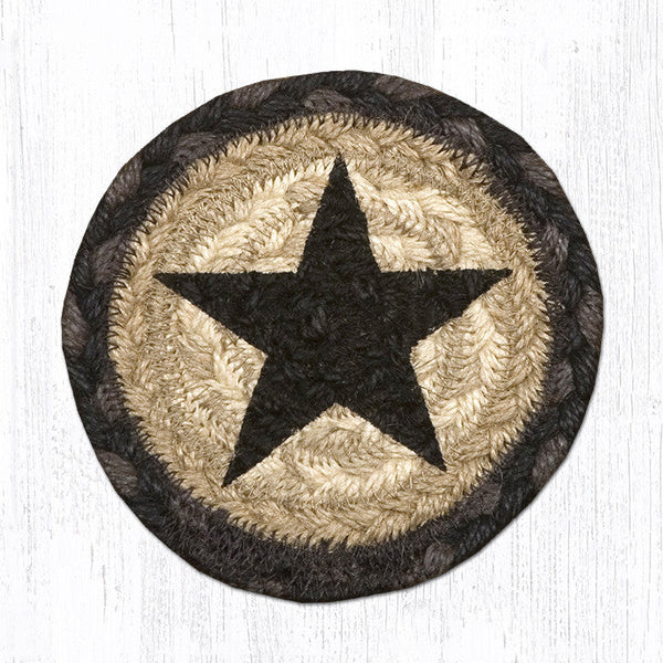 IC-238 Black Star Printed Coaster 5"x5"