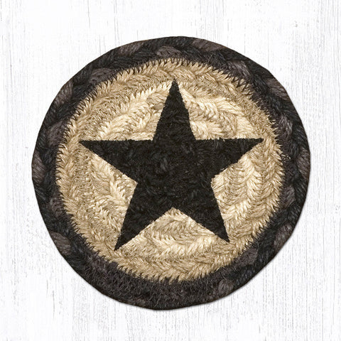IC-238 Black Star Printed Coaster 5"x5"