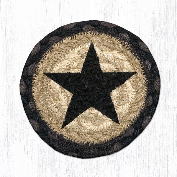 IC-313 Black Star Printed Coaster 5"x5"
