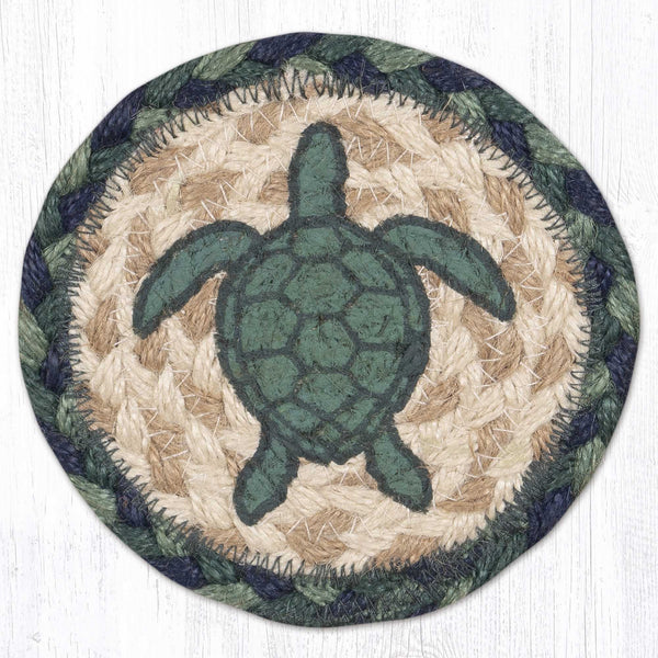 IC-359 Aqua Turtle Printed Coaster 5"x5"