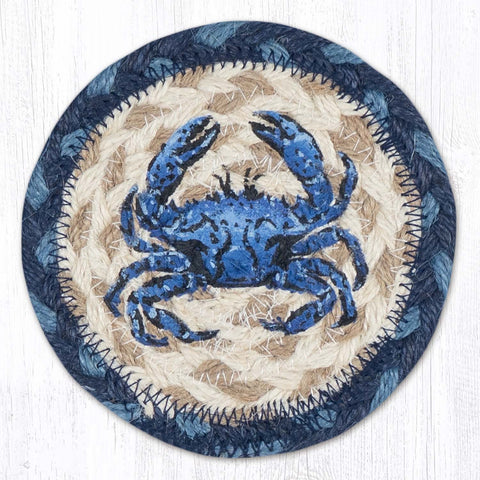 IC-362 Crab Dark Blue Printed Coaster 5"x5"