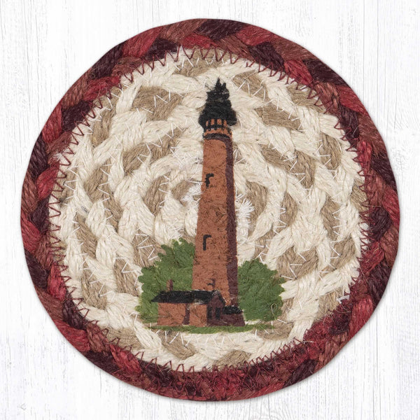 IC-390 Currituck Lighthouse Printed Coaster 5"x5"