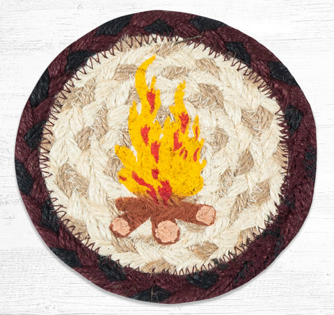 IC-395 Campfire Printed Coaster 5"x5"
