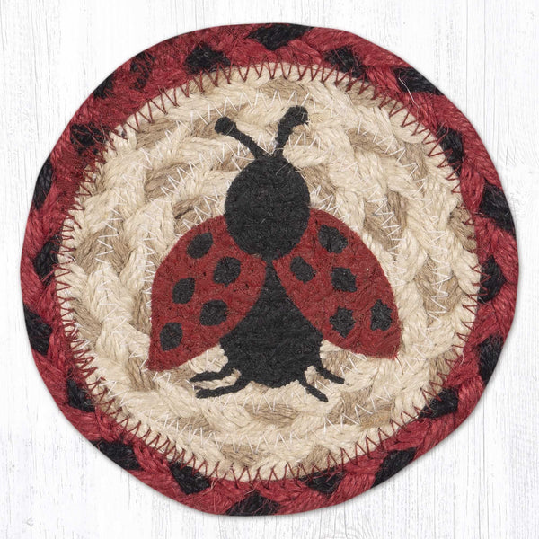 IC-396 Ladybug Printed Coaster 5"x5"