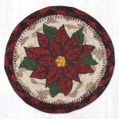 IC-417 Poinsettia Printed Coaster 5"x5"