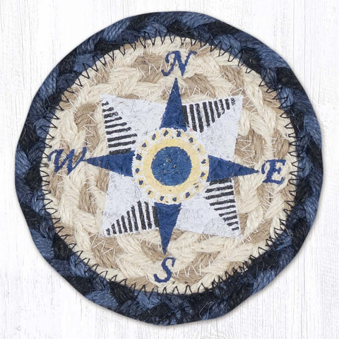 IC-443 Coastal Compass Printed Coaster 5"x5"