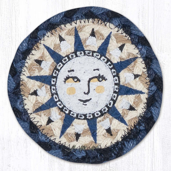 IC-443 Nautical White Sun Printed Coaster 5"x5"