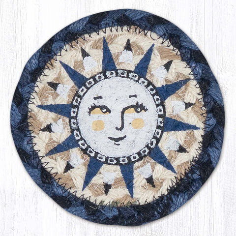 IC-443 Nautical White Sun Printed Coaster 5"x5"