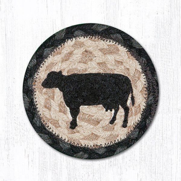 IC-459 Cow Silhouette Printed Coaster 5"x5"