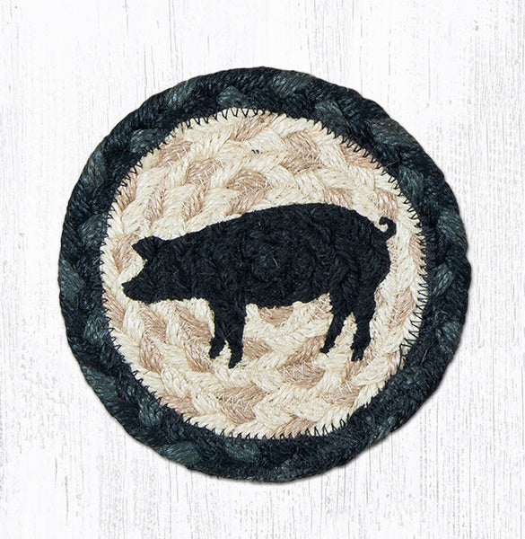 IC-459 Pig Silhouette Printed Coaster 5"x5"
