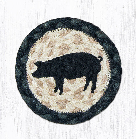 IC-459 Pig Silhouette Printed Coaster 5"x5"