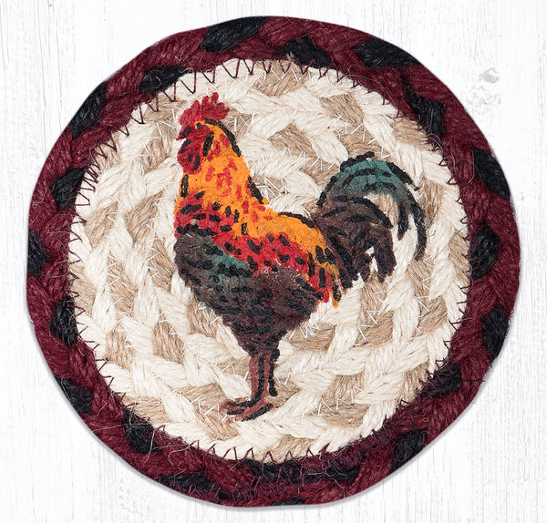 IC-471 Rustic Rooster Printed Coaster 5"x5"