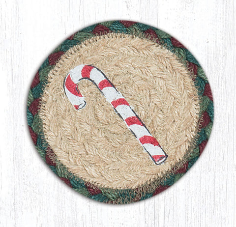 IC-508 Candy Cane Printed Coaster 5"x5"