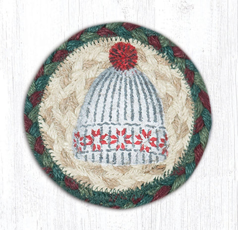 IC-508 Winter Hat Printed Coaster 5"x5"