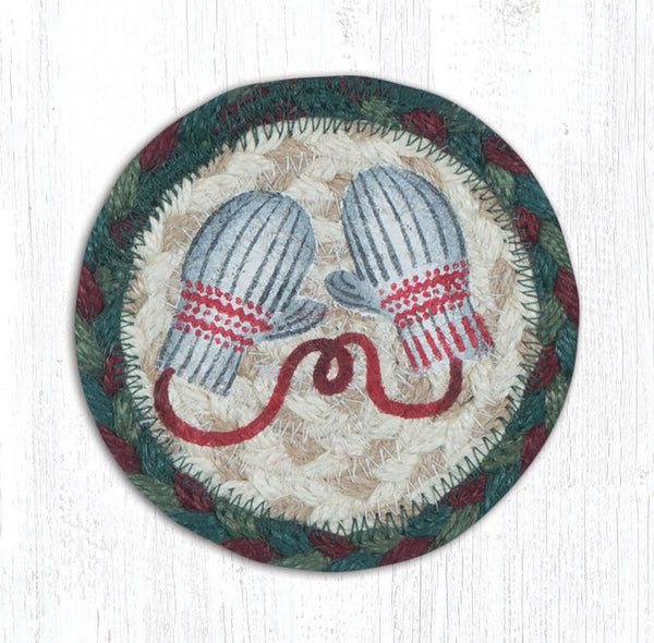 IC-508 Winter Mittens Printed Coaster 5"x5"