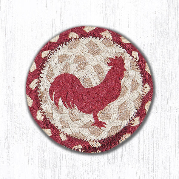 IC-519 Red Rooster Printed Coaster 5"x5"