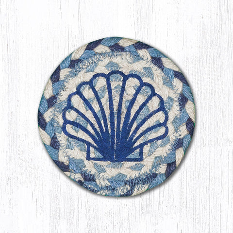 IC-525 Blue Scallop Printed Coaster 5"x5"