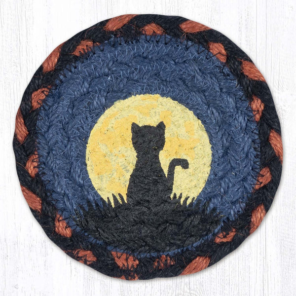 IC-590 Cat and Moon Printed Coaster 5"x5"