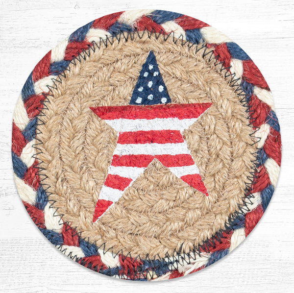 IC-618 Primitive American Star Printed Coaster 5"x5"