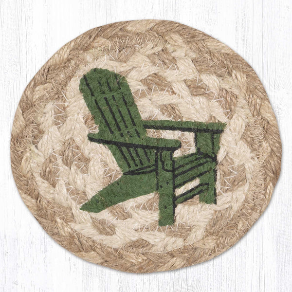 IC-776 Adirondack Chair Printed Coaster 5"x5"